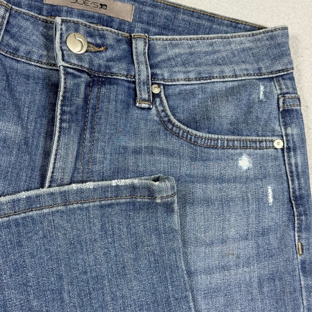 Joes Jeans Womens Blue High Rise Distressed Straight Leg Denim Jeans Size 26